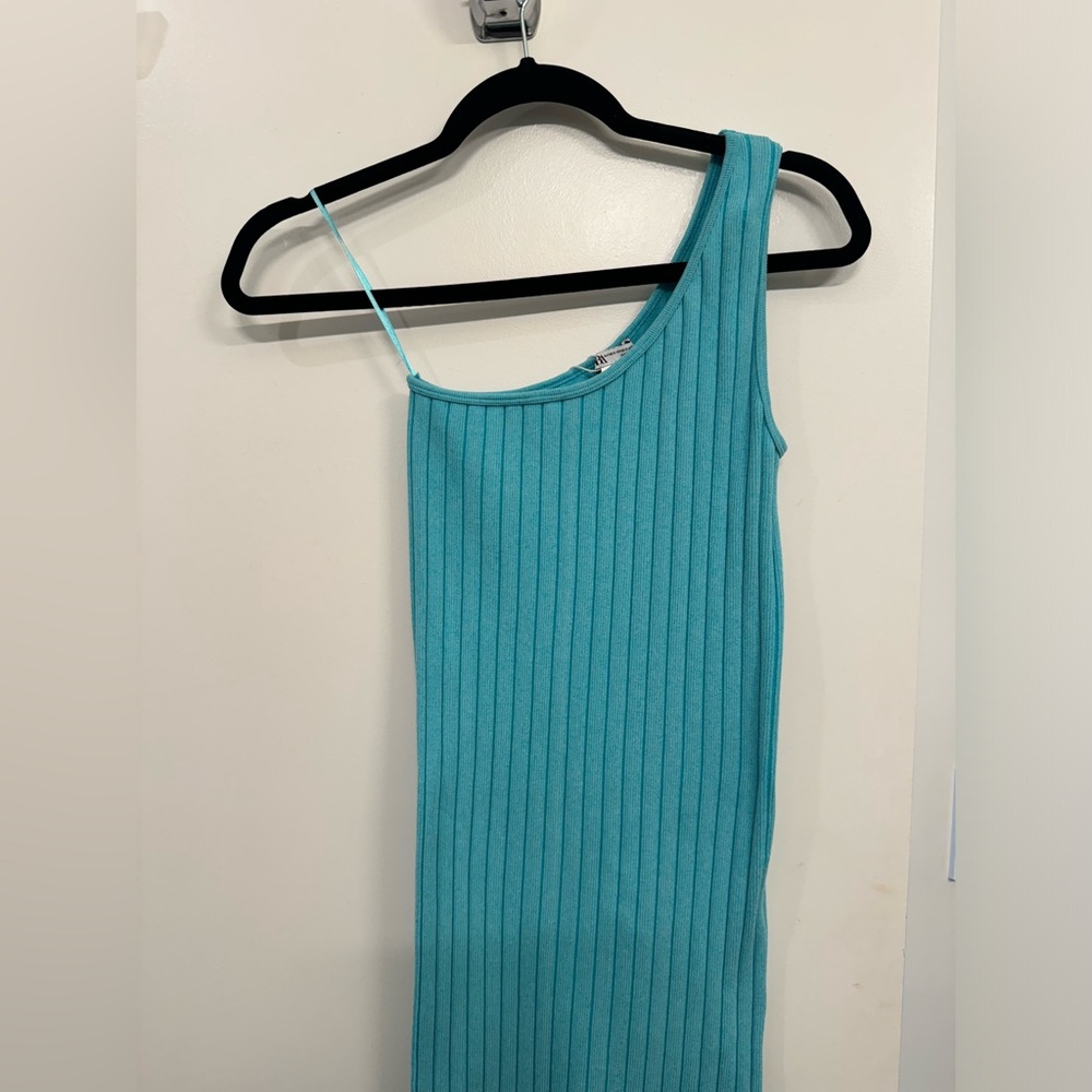 Zara one shoulder mini dress